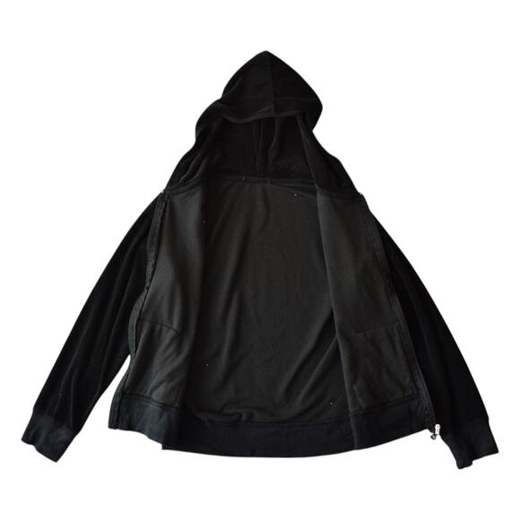 Y2K Floral Rose Embellished Black Velour Jacket - Size Small/Medium - Picture 5 of 5